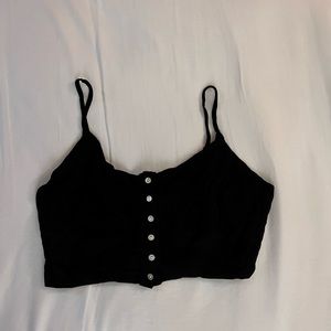 Black crop bralette